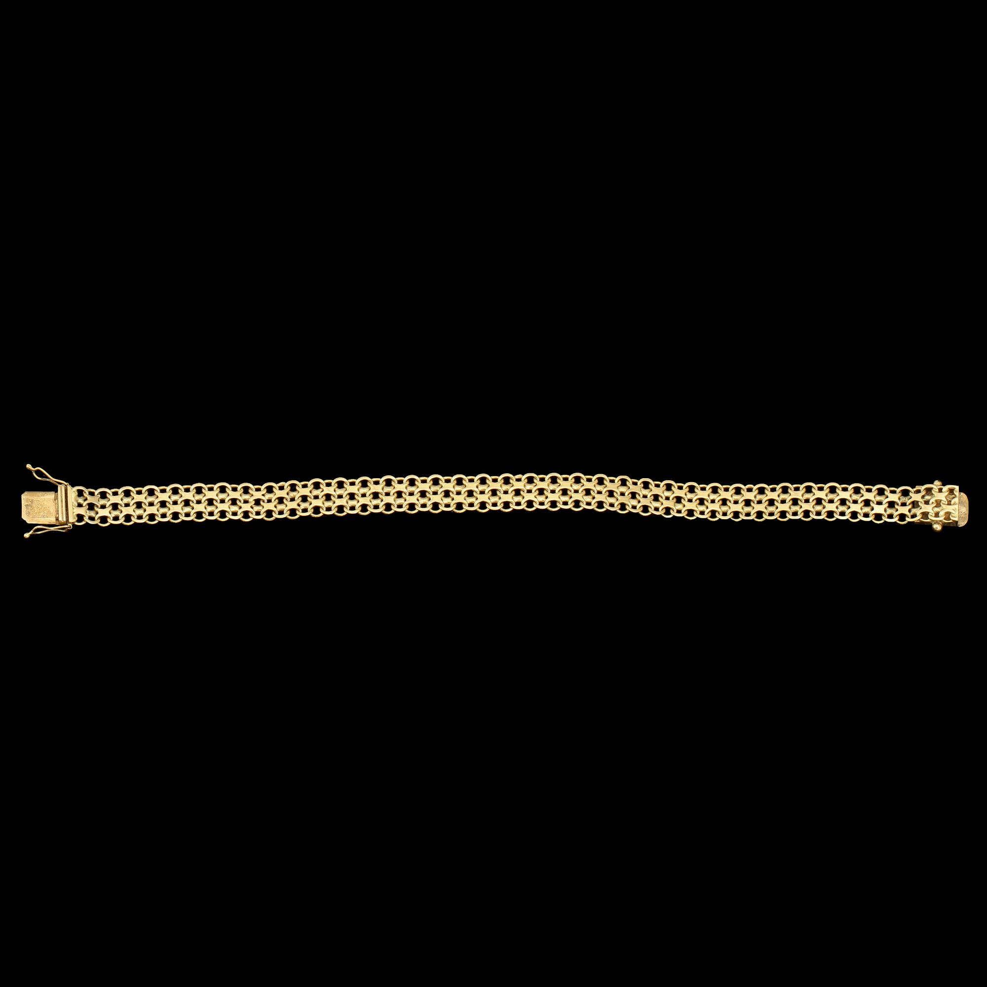 ARMLÄNK, 18 k guld, stmpl SAAB, Stockholm, 1962, vikt 17 g.