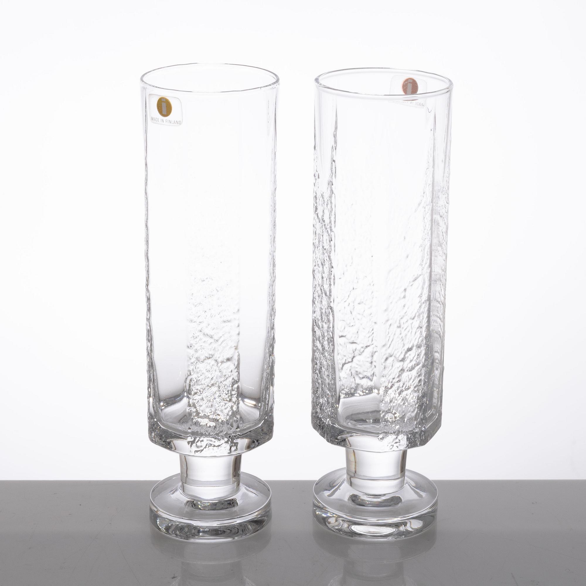 Timo Sarpaneva, champagneglas, 12 st, "Kalinka", Iittala.