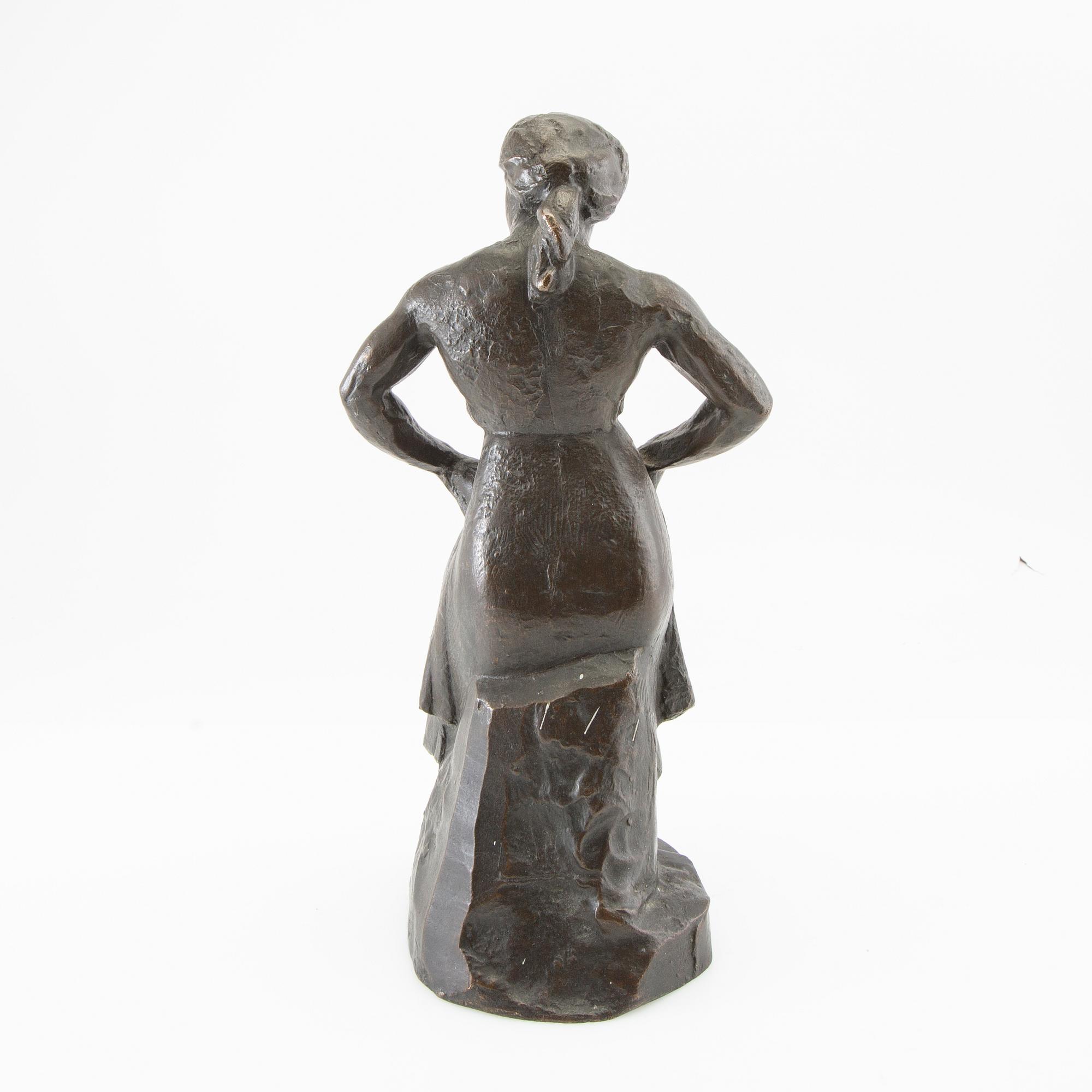 Manuel M Hugué Manolo, sculpture "Paysanne".