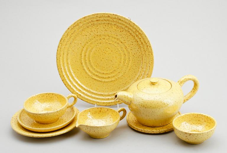 TESERVIS, 25 delar, keramik, Nittsjö, 1900-talets mitt.