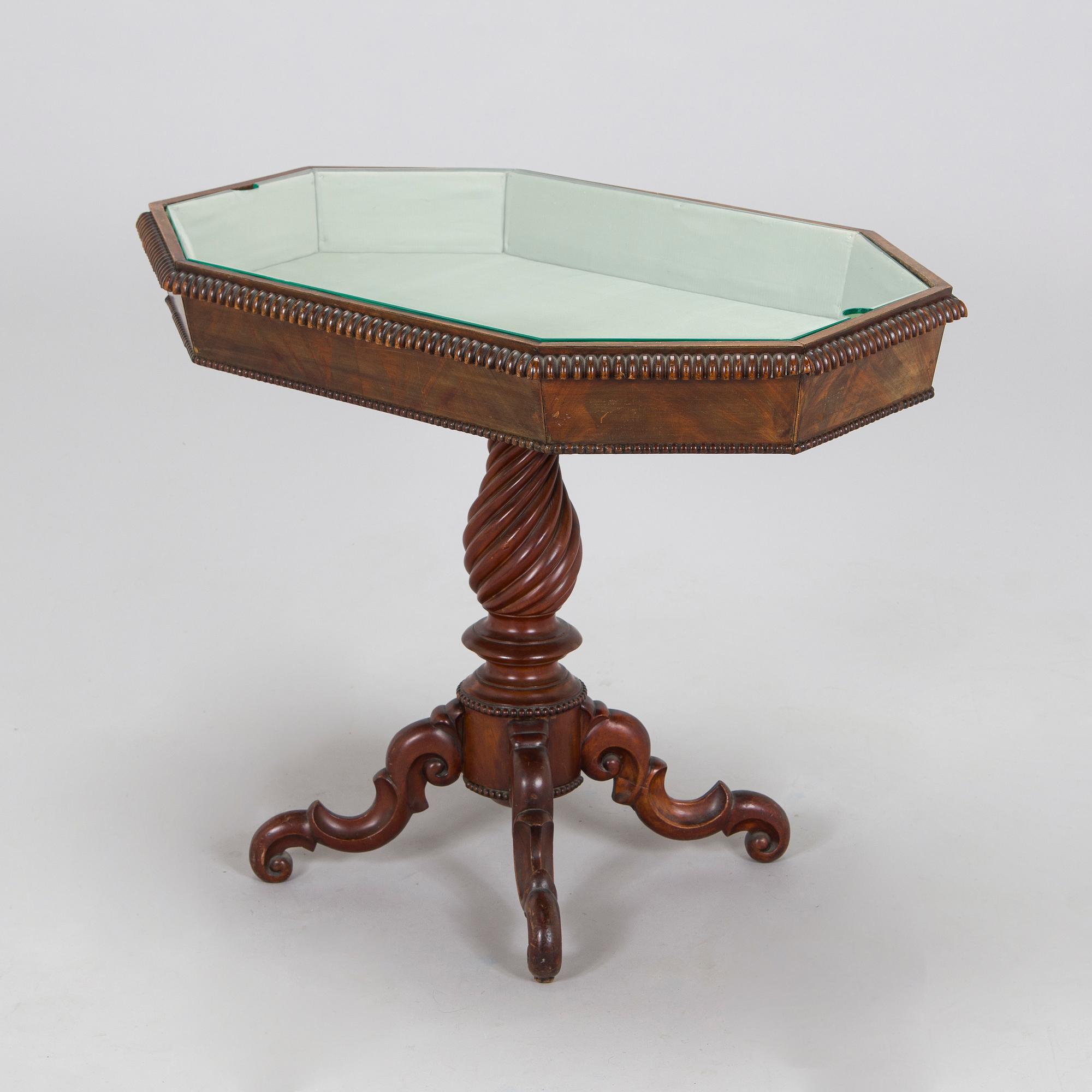 Display table, late 19th century.