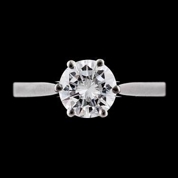 248. A brilliant cut diamond ring, 1.35 cts.