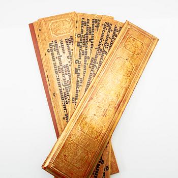 Prayer book, Burma 18th/19th century, 18 leaves, two covers and 14 double-sided.