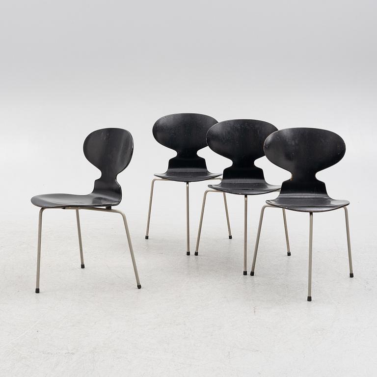 Arne Jacobsen, chairs, 4 pcs, "Ant", Fritz Hansen, Denmark, second half of the 20th century.