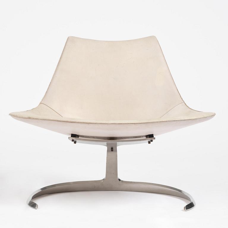 Preben Fabricius & Jørgen Kastholm, a "Scimitar" chair, Ivan Schlechter, Copehhagen, 1960s.