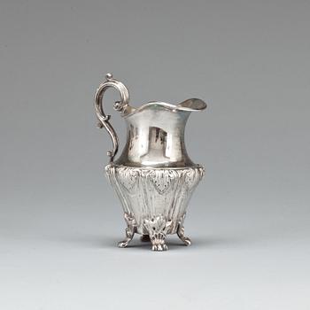 KAFFESERVIS, 3 delar, silver, Bernt Erlandsson, Kristianstad, 1892. Total vikt 1880 g.