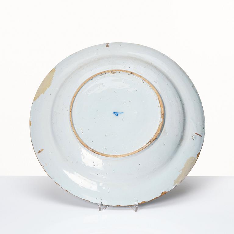 A Delft faience dish, 18th Century.