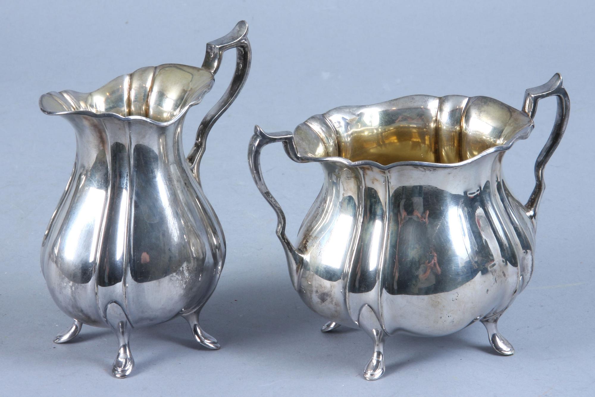 KAFFESERVIS, 3 delar, silver, GAB, Stockholm, 1927.