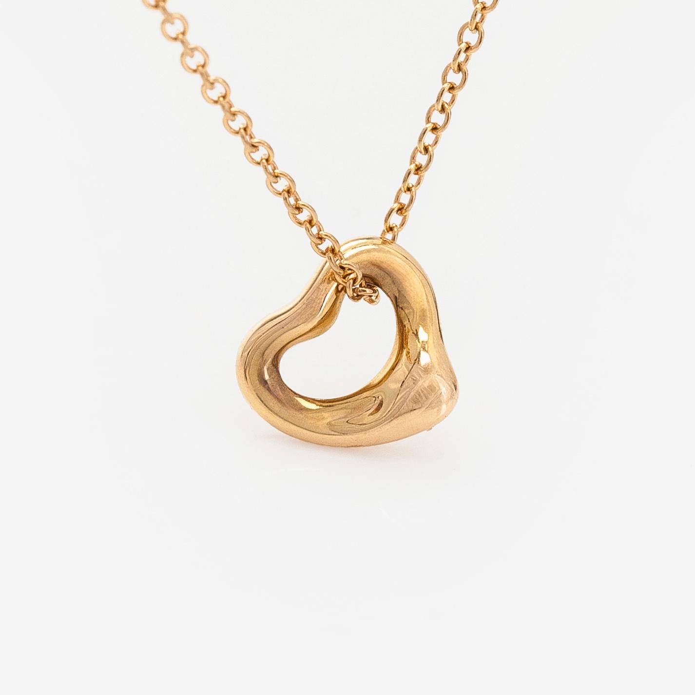 Tiffany & Co, Elsa Peretti, halsband, "Open Heart", 18K guld.