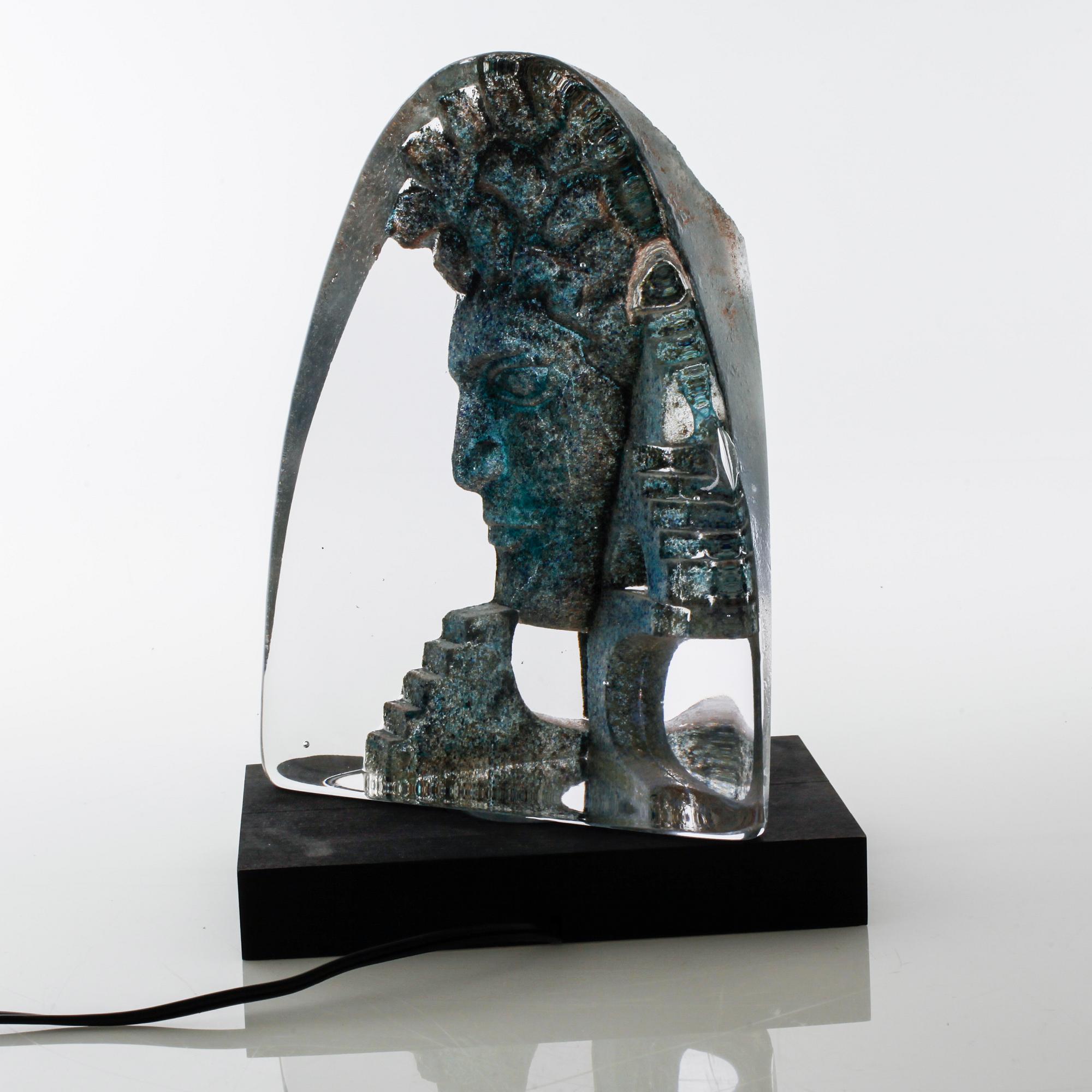 ANDERS SOLFORS, skulptur, glas, "Djoser", unikat, signerad samt daterad 2006.