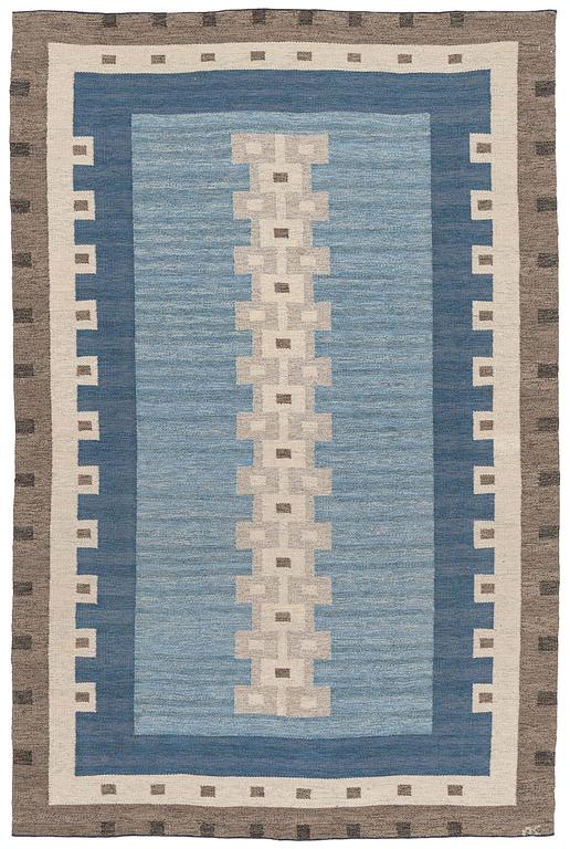 Aina Kånge, a carpet, flat weave, c. 301 x 198 cm, signed AK.