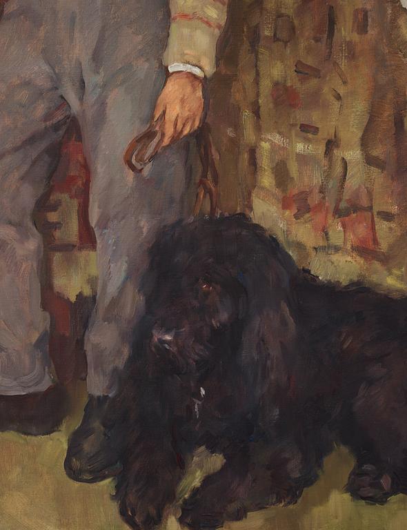 Lotte Laserstein, Boy with dog.