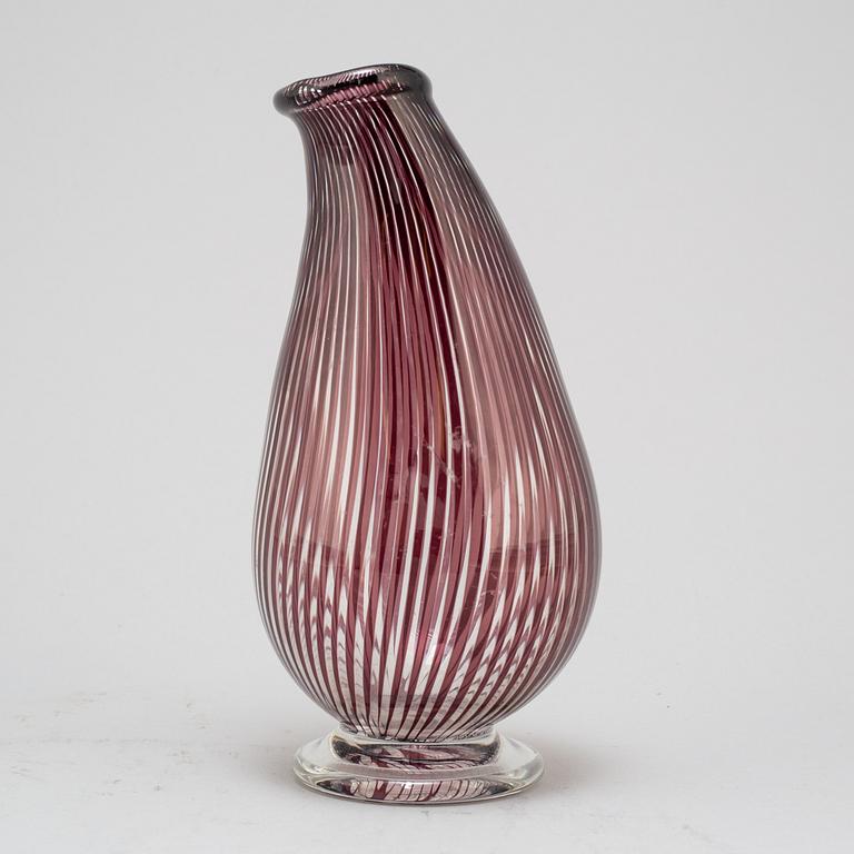 EDWARD HALD, a glass 'graal' vase, signed.