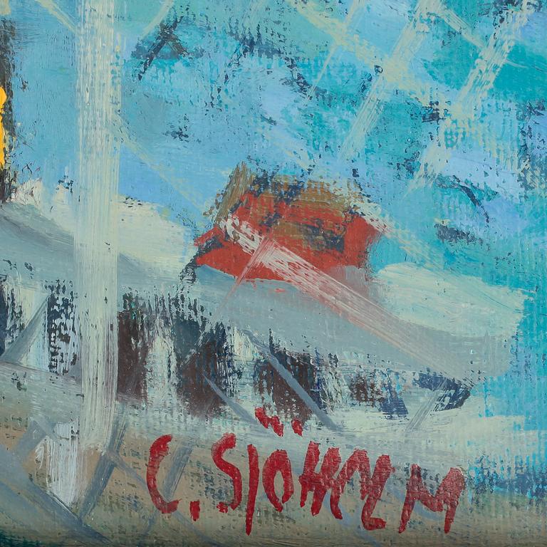 CHARLES SJÖHOLM. Olja på duk. Sign C. Sjöholm.