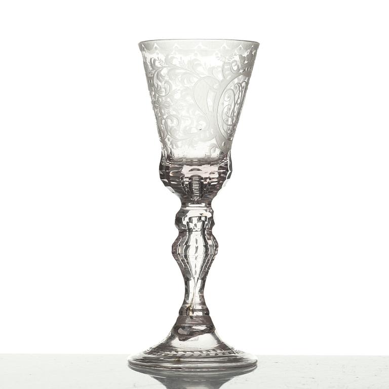 POKALGLAS. England, 1700-tal.