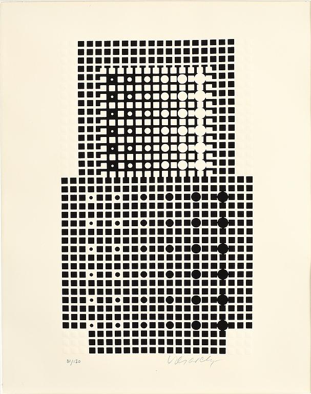 VICTOR VASARELY, serigrafi, sign o numr 31/150.