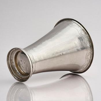 Petter Gillberg, a silver cup, Varberg 1775.