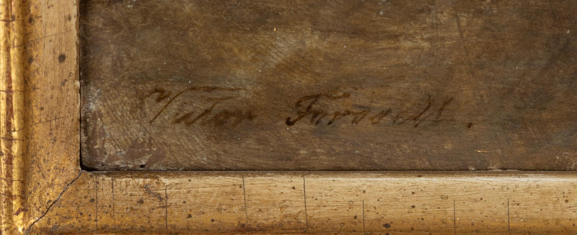 Victor Forssell, oil on panel, signed.