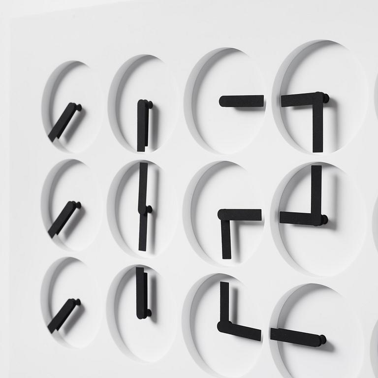 Humans Since 1982, a wall clock/sculpture, "ClockClock 24", ed. 321/950, Sweden 2016.