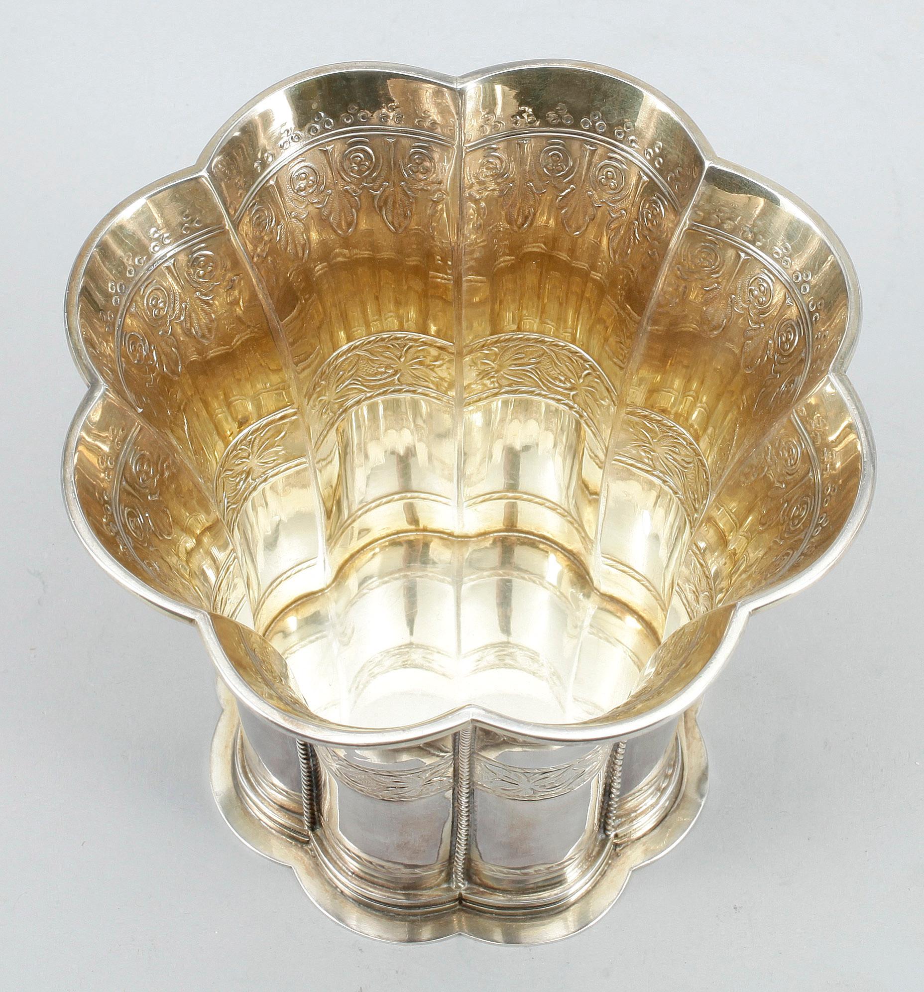 MARGARETEBÄGARE, sterlingsilver, Anderssen, Danmark. Vikt ca 265 gram. 1900-tal.