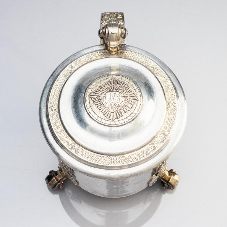 A Swedish  18th century parcel-gilt silver tankard, mark of Hans Langberg, Söderhamn 1770.