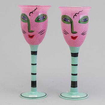 ULRICA HYDMAN-VALLIEN, VINGLAS, 6 st, Kosta Boda.
