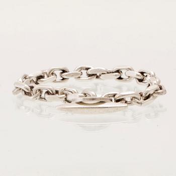 Silver curb link bracelet, Denmark, second half of the 20th century.