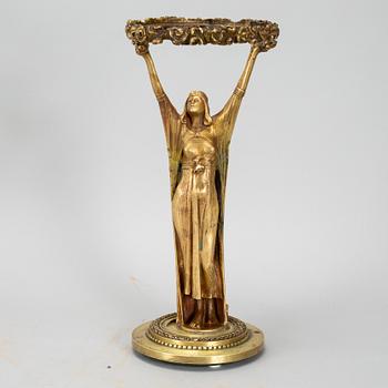 BERNHARD BUTZKE, sculpture/lamp, bronze, signed and dated 1903.