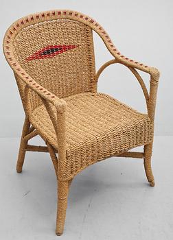 KORGSTOLAR, 2 st, 1900-tal.