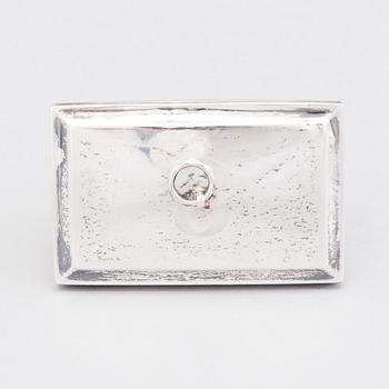 SKRIN och BÄGARE, silver, Carl Lagström Åbo 1860 och Wilhelm Porthan, Viborg 1888.