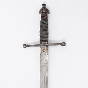 A Scottish infantry officer's sword with cross hilt and field scabbard, by Henry Wilkinson, London.