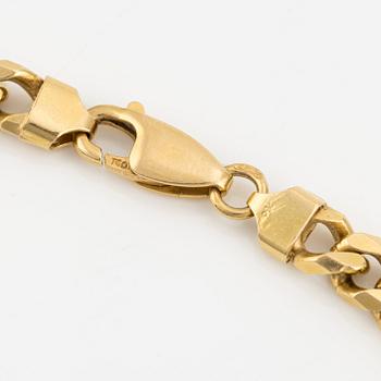 Necklace, 18K gold, curb chain.