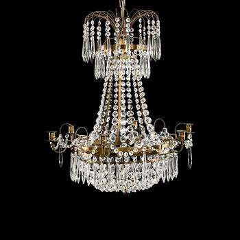 LJUSKRONA, gustaviansk stil, 1900-tal, höjd ca 90 cm.