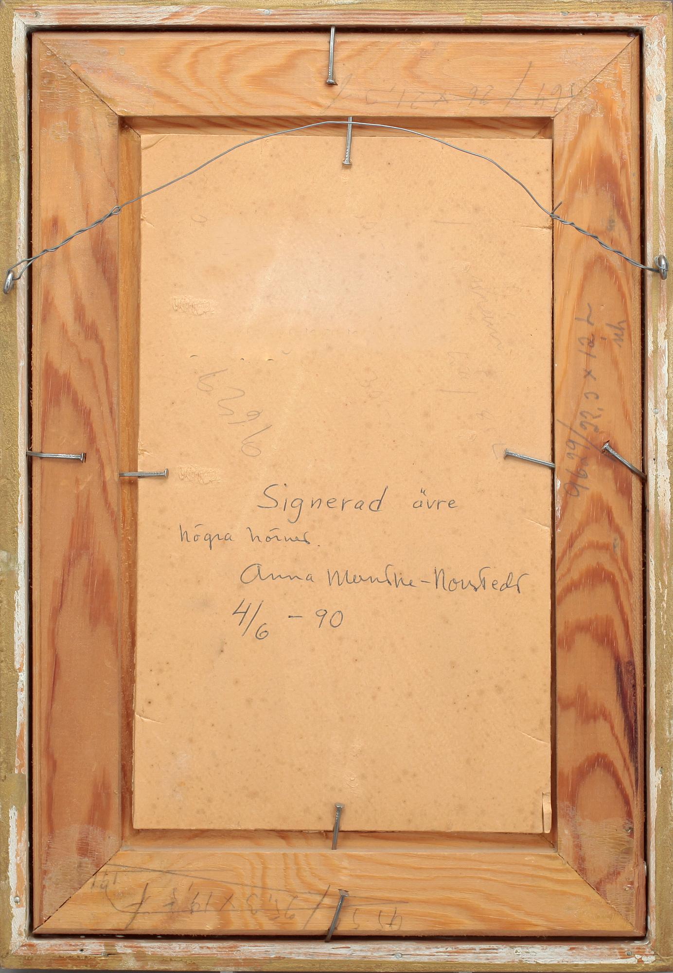 ANNA MUNTHE-NORSTEDT, Olja på papp-pannå, signerad och daterad -90.