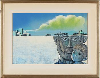 HANS ARNOLD, blandteknik, signerad.