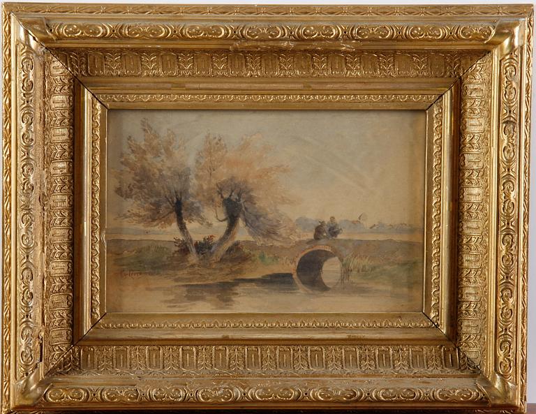 OKÄND KONSTNÄR, akvarell, sign Lovén, sekelskiftet 1800/1900.