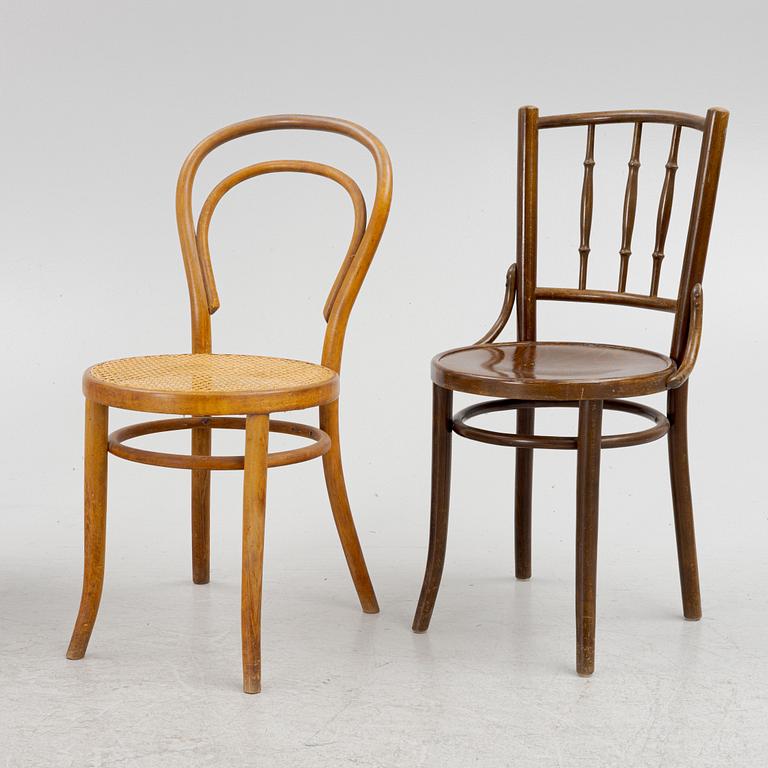 A set of eight chairs (3+5), first half of the 20th Century.