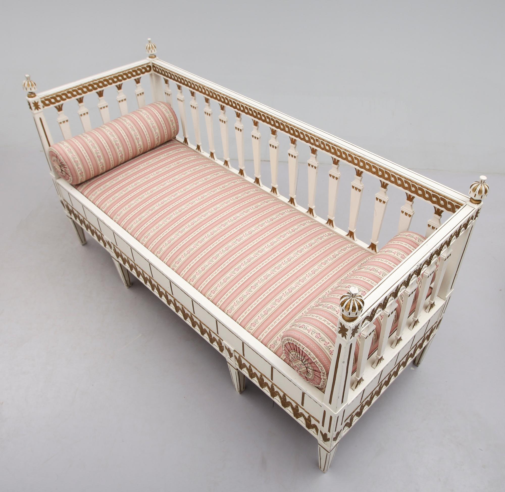 SOFFA, gustaviansk stil, 1800-tal.