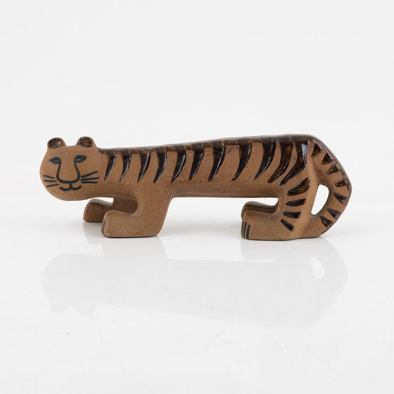 Lisa Larson, figurin, "Tiger", ur serien "Afrika", Gustavsberg, i produktion 1965-75.