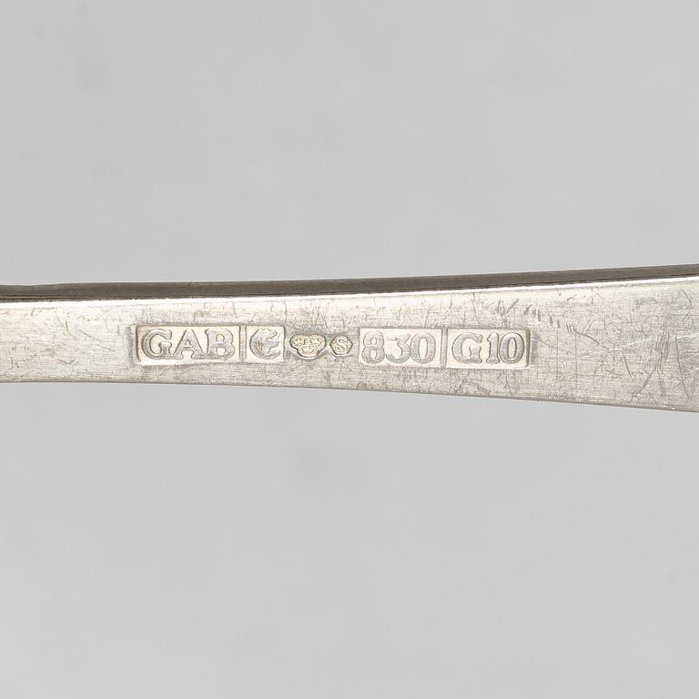 Jacob Ängman, A Swedish silver cutlery set, "Rosenholm", GAB, Stockholm and Eskilstuna, including year mark 1981 (56 pieces).