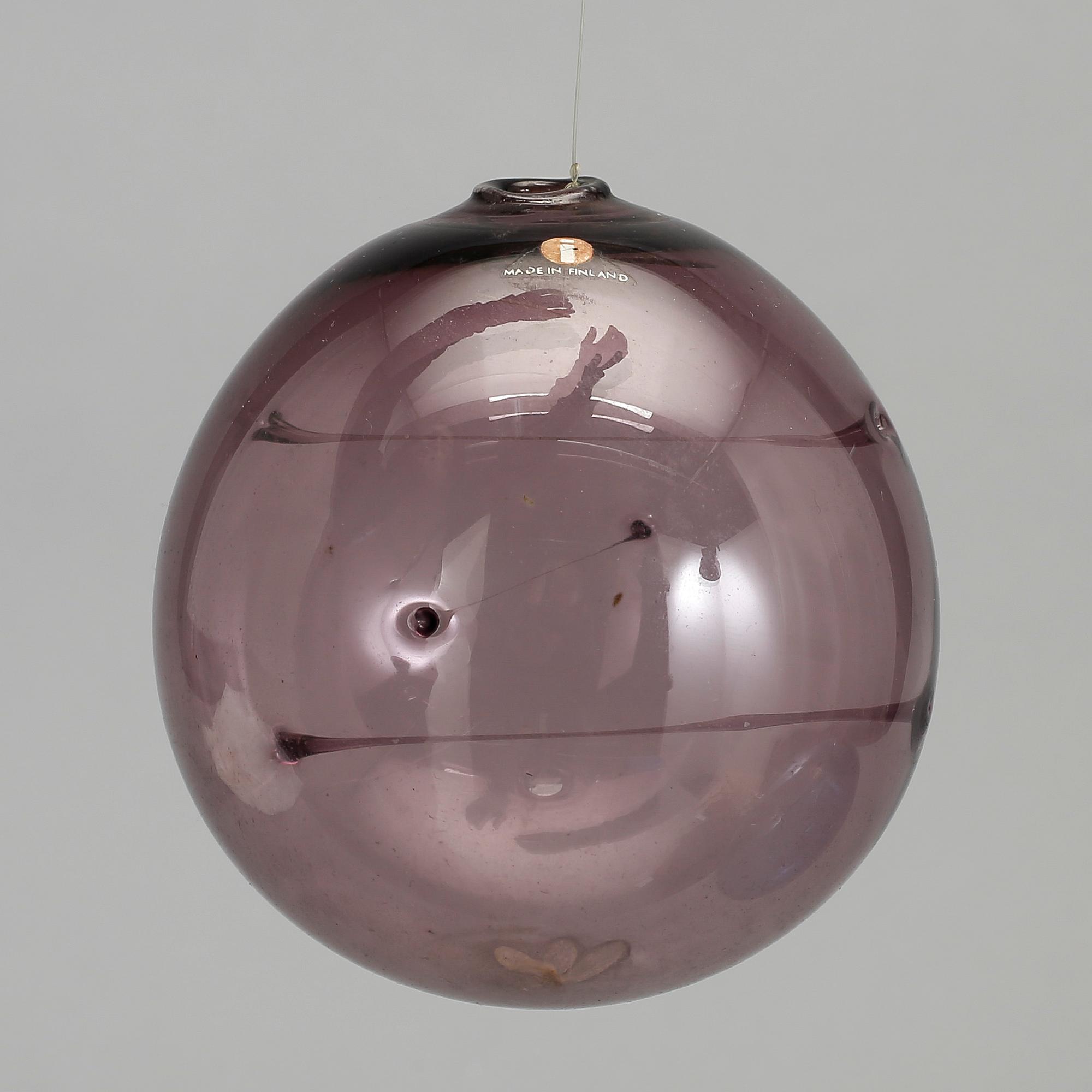 KONSTGLAS, 2 st, "Solbollar", Timo Sarpaneva, Iittala 1960-1970-tal.