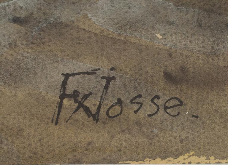 FRANÇOIS XAVIER JOSSE, akvarell.