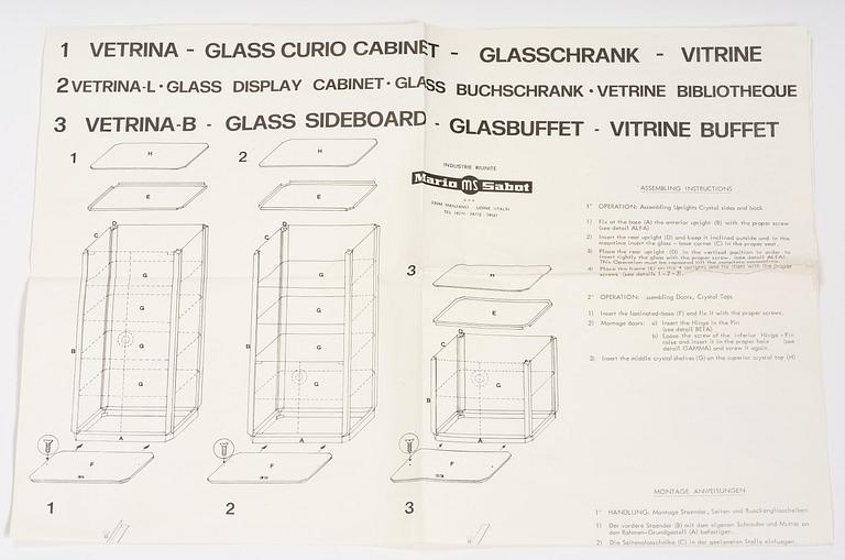 Willy Rizzo, sideboard, "Alpha", Mario Sabbot, Italien, 1970-tal.