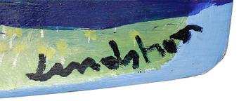 BENGT LINDSTRÖM, bemålat trätråg. Sign.