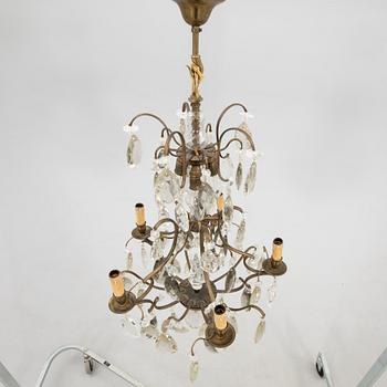 Ljuskrona rokokostil 1900-talets mitt.