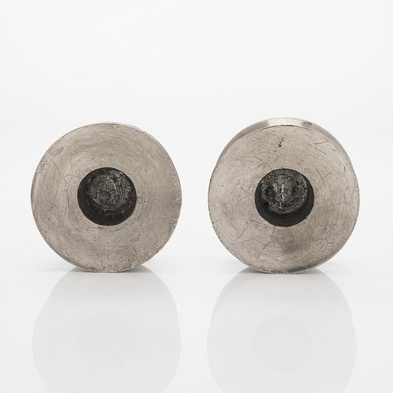 Viljo Hirvonen, a pair of rare mid-20th-century  candlesticks manufactured by Valaistustyö for Artek.