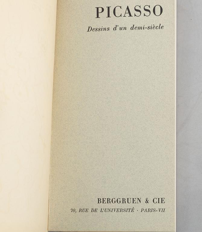 Pablo Picasso, a book, 'Dessins d'un demi-siècle'.