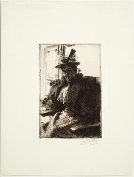 ANDERS ZORN, etching, 1894, signed with pencil.