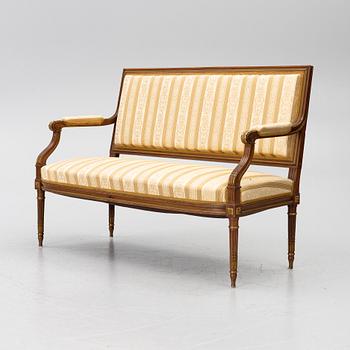 A seven-piece seating group, Louis XVI style, early 20th Century.