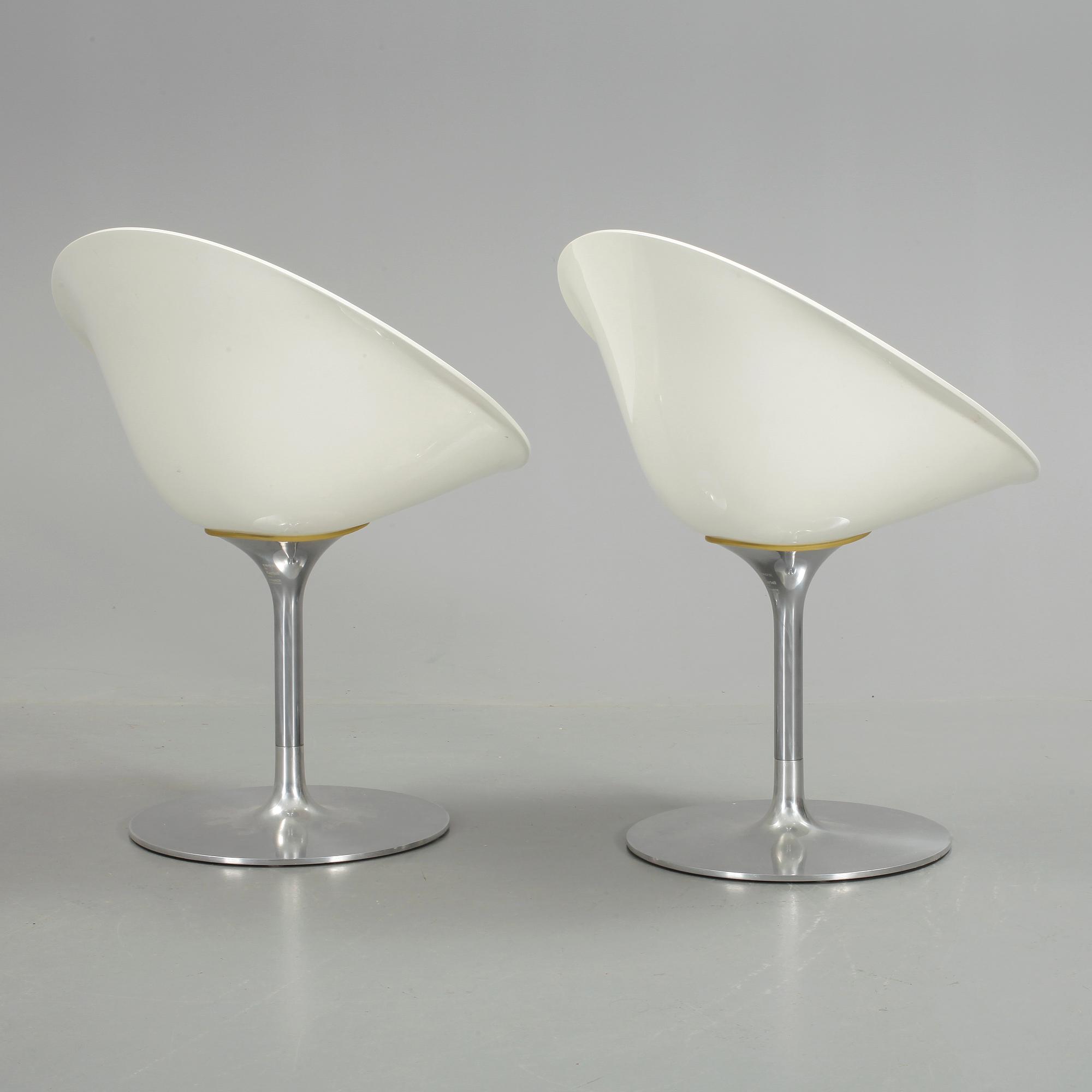 STOLAR, 2 st, "Eros", Philippe Starck för Kartell, Italien, 1900-/2000-tal.